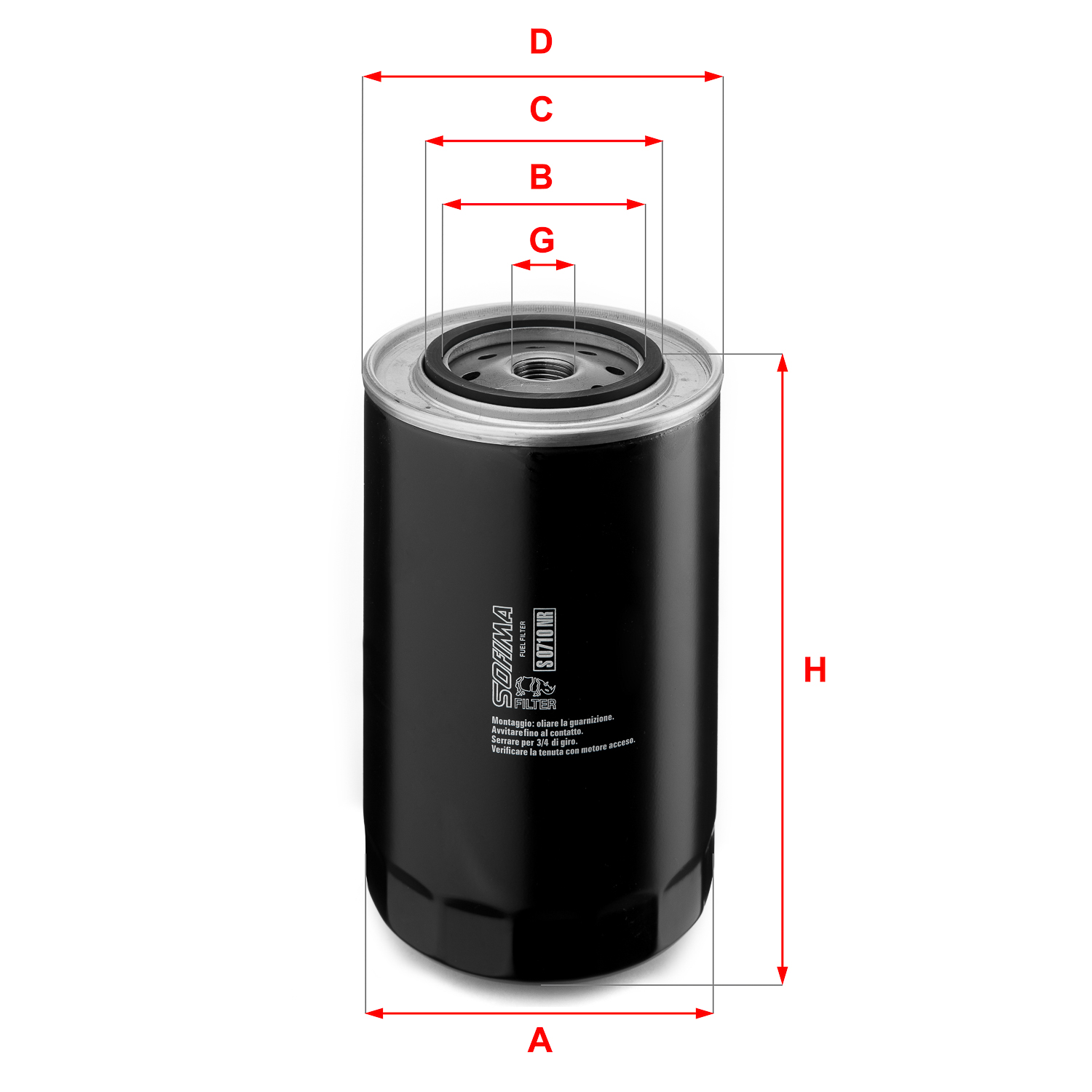 Filtru combustibil S 0710 NR SOFIMA