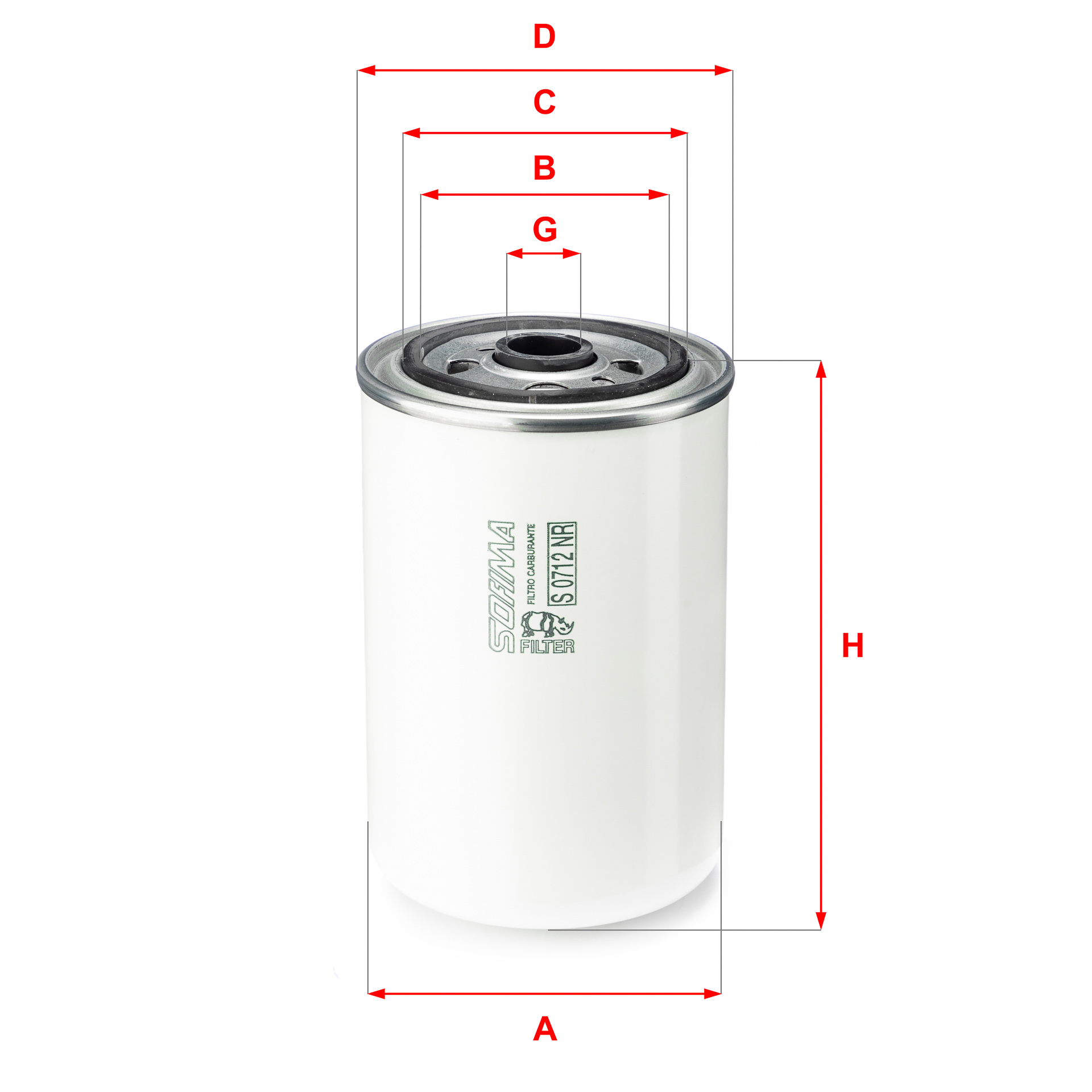 Filtru combustibil S 0712 NR SOFIMA