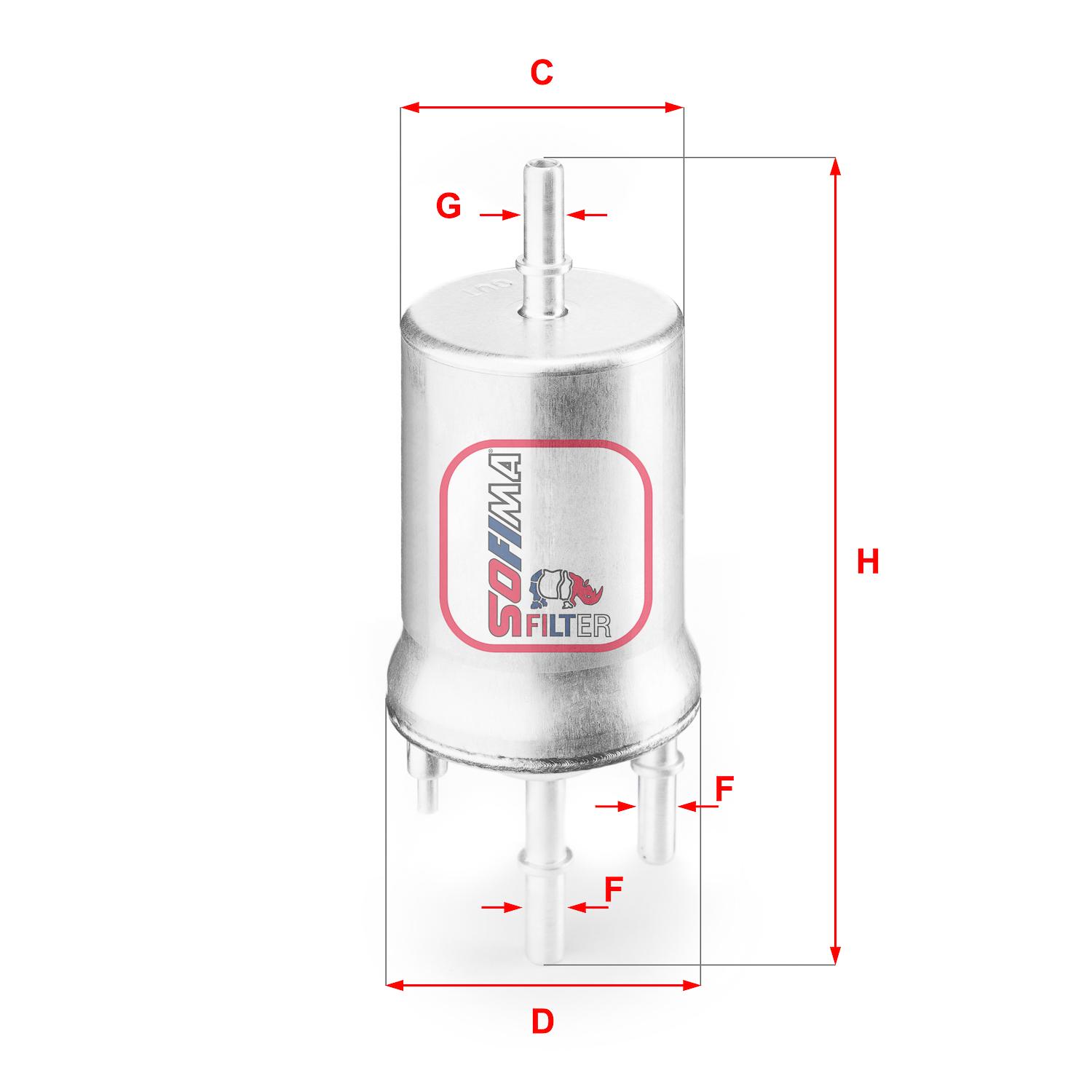 Filtru combustibil S 1832 B SOFIMA