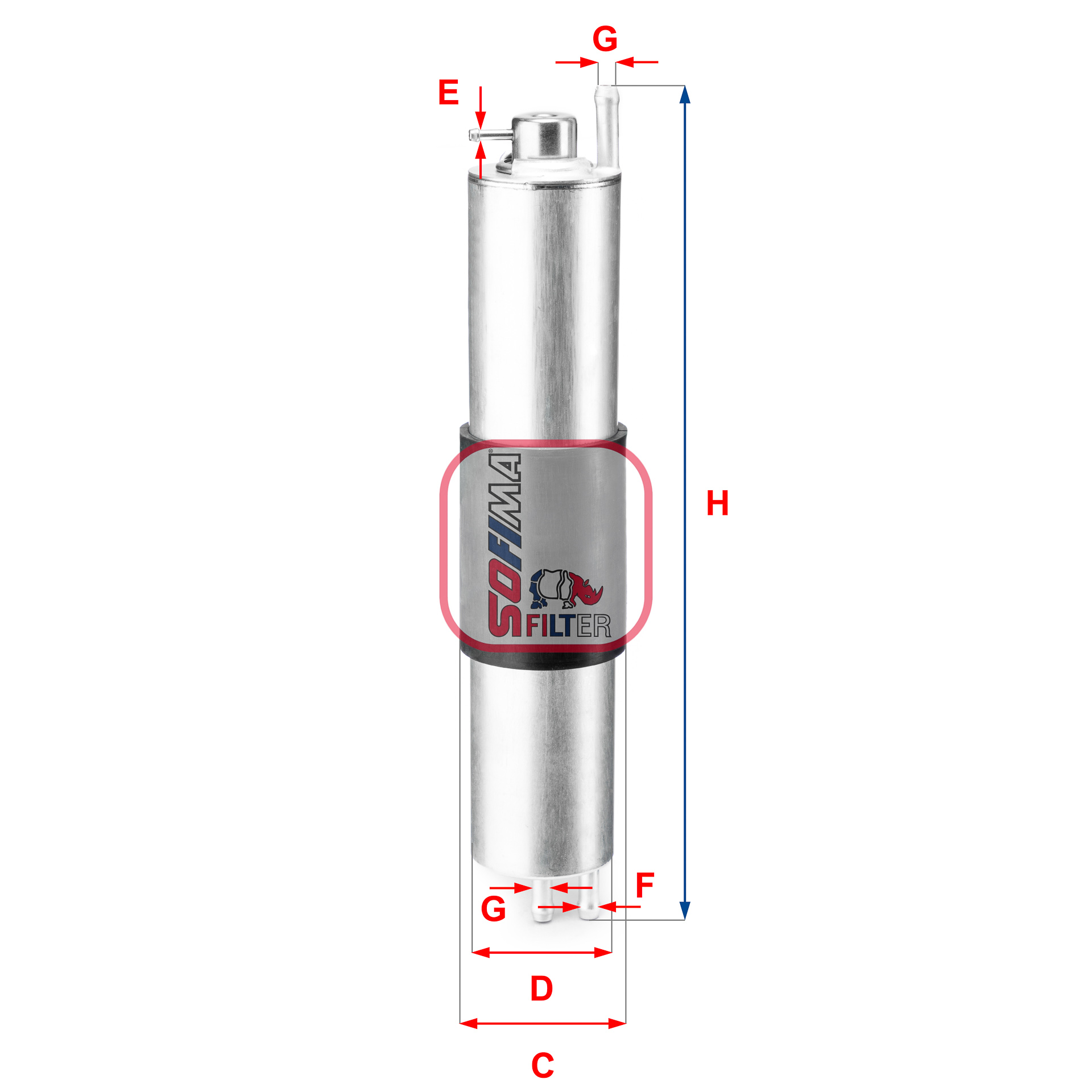 Filtru combustibil S 1847 B SOFIMA