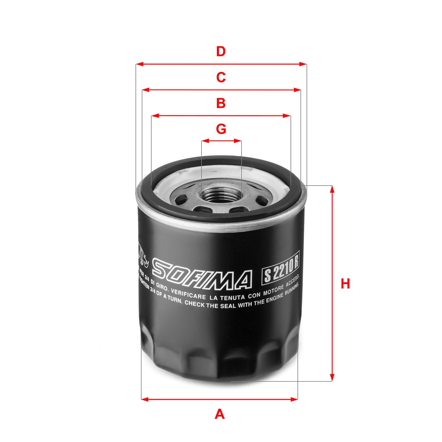 Filtru ulei S 2210 R SOFIMA