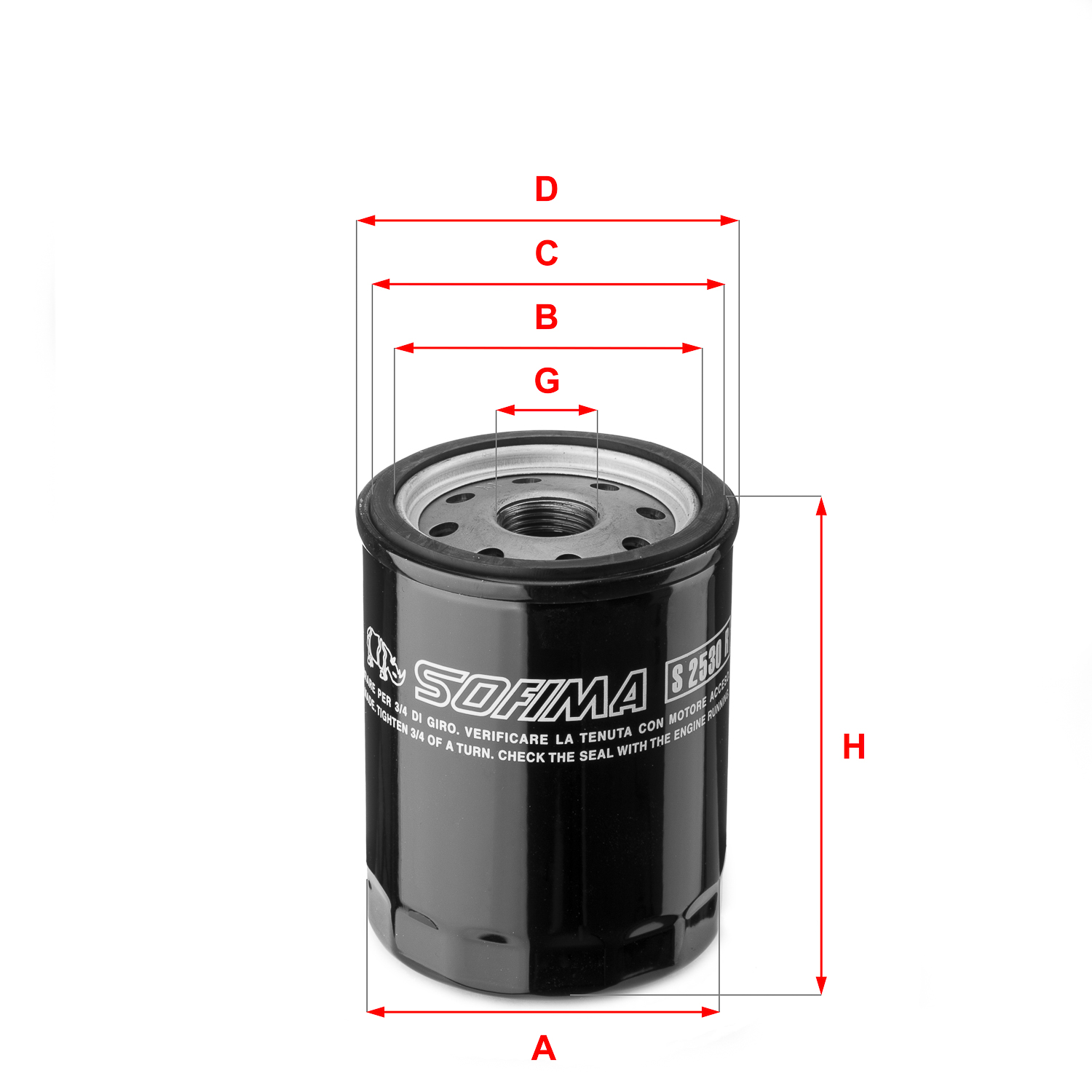 Filtru ulei S 2530 R SOFIMA