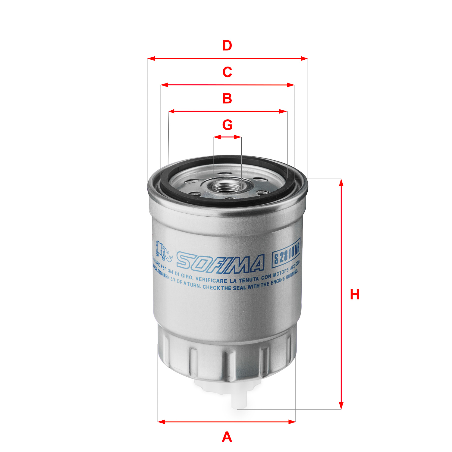 Filtru combustibil S 2810 NR SOFIMA