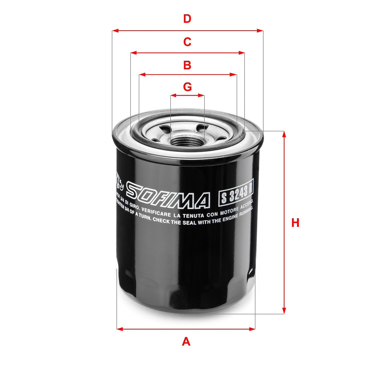 Filtru ulei S 3243 R SOFIMA