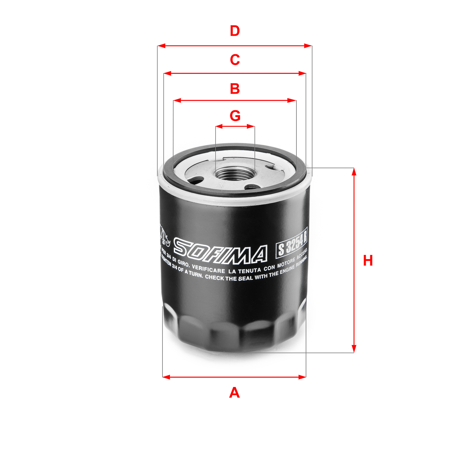 Filtru ulei S 3254 R SOFIMA