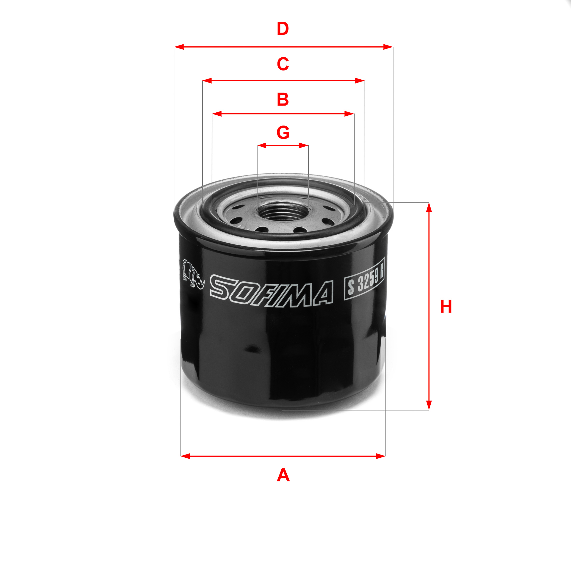 Filtru ulei S 3259 R SOFIMA