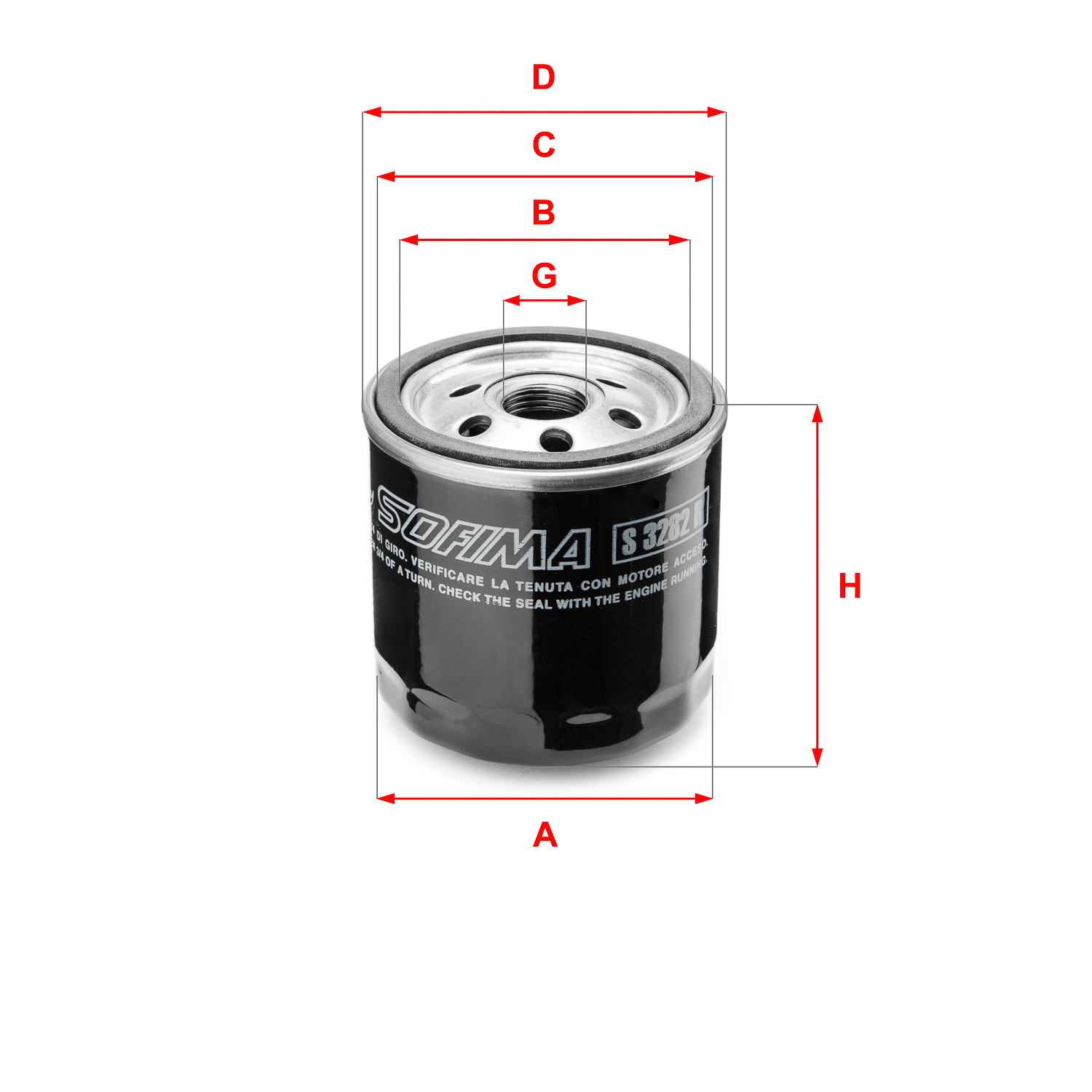 Filtru ulei S 3282 R SOFIMA