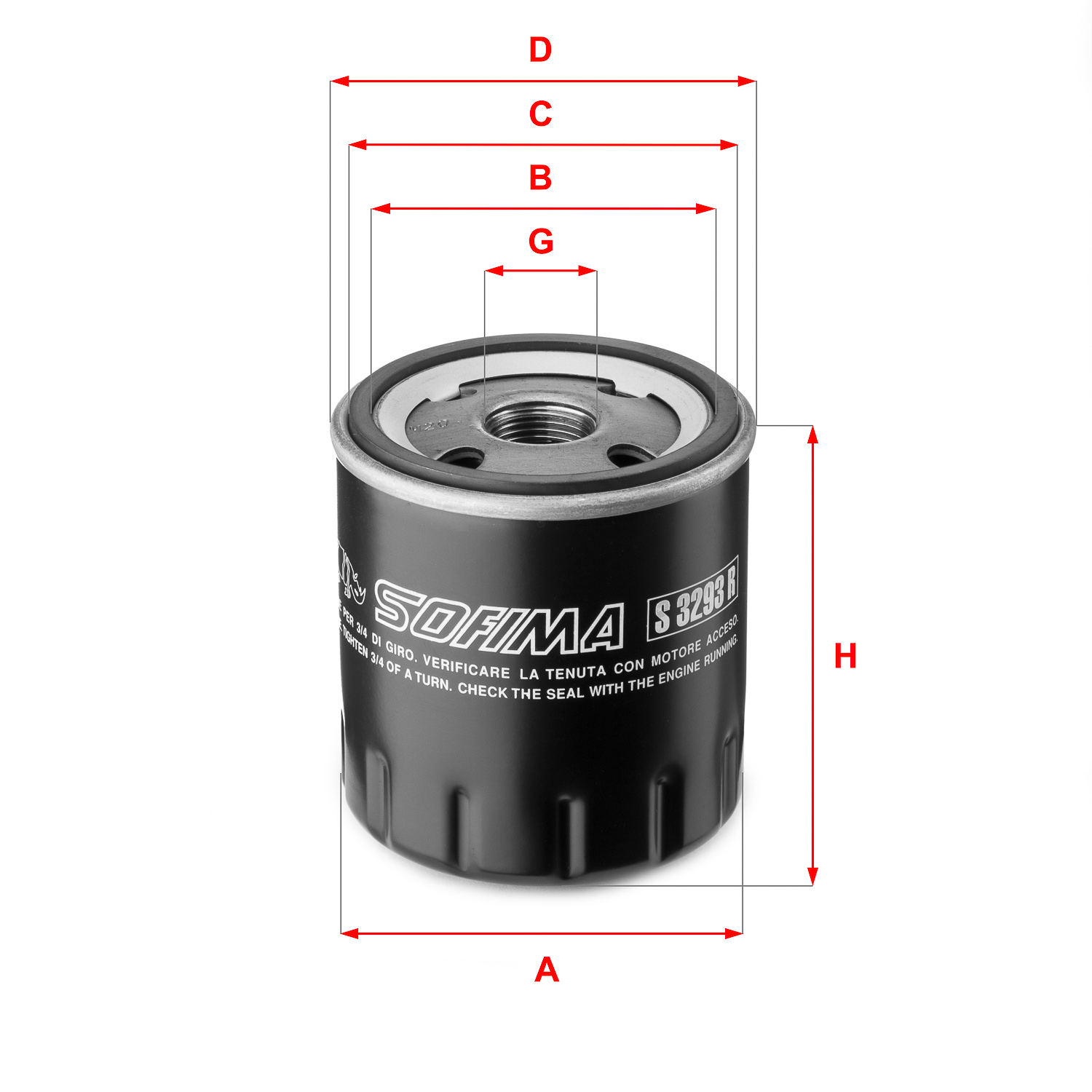 Filtru ulei S 3293 R SOFIMA