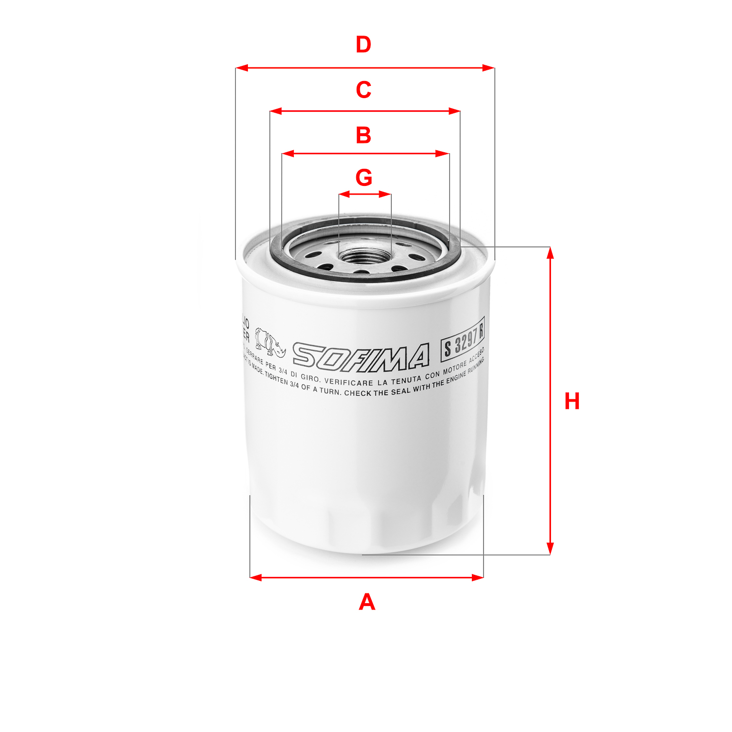 Filtru ulei S 3297 R SOFIMA