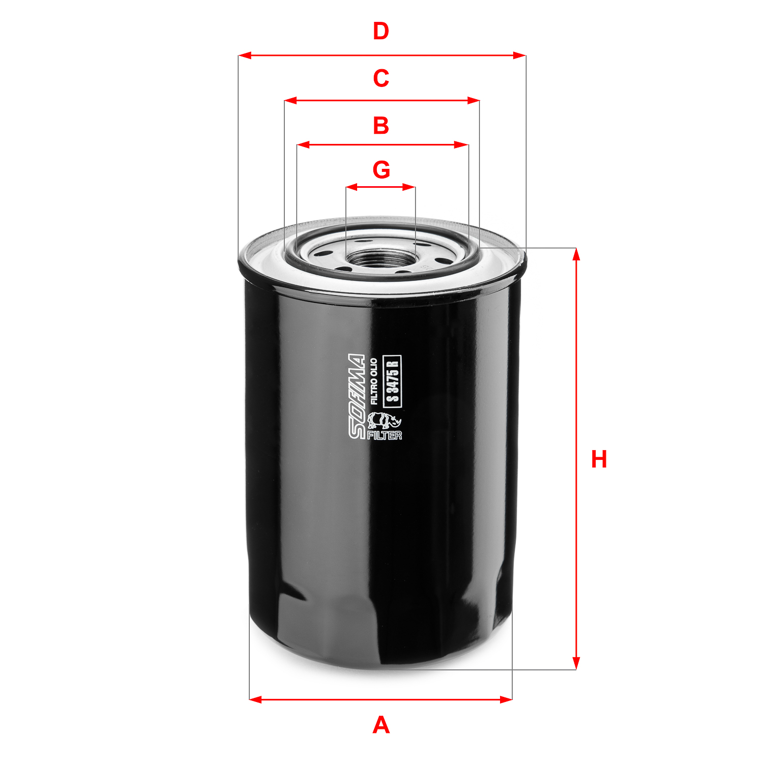 Filtru ulei S 3475 R SOFIMA