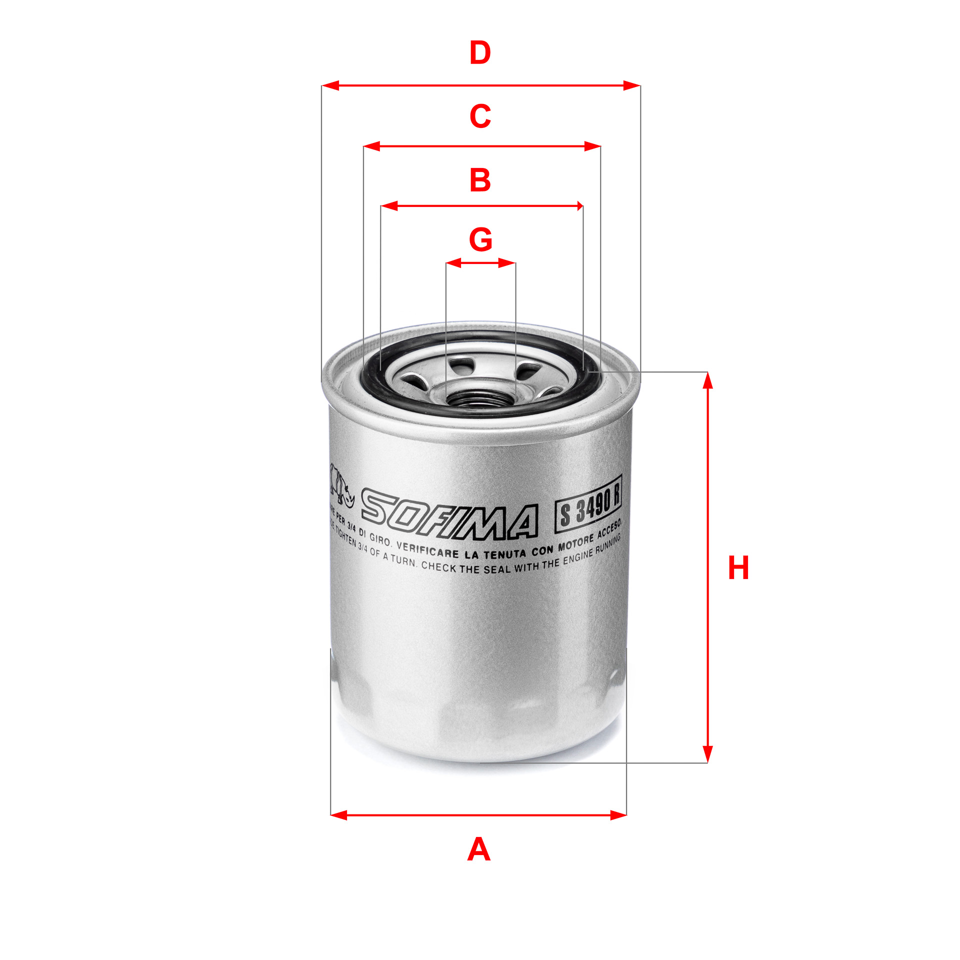 Filtru ulei S 3490 R SOFIMA