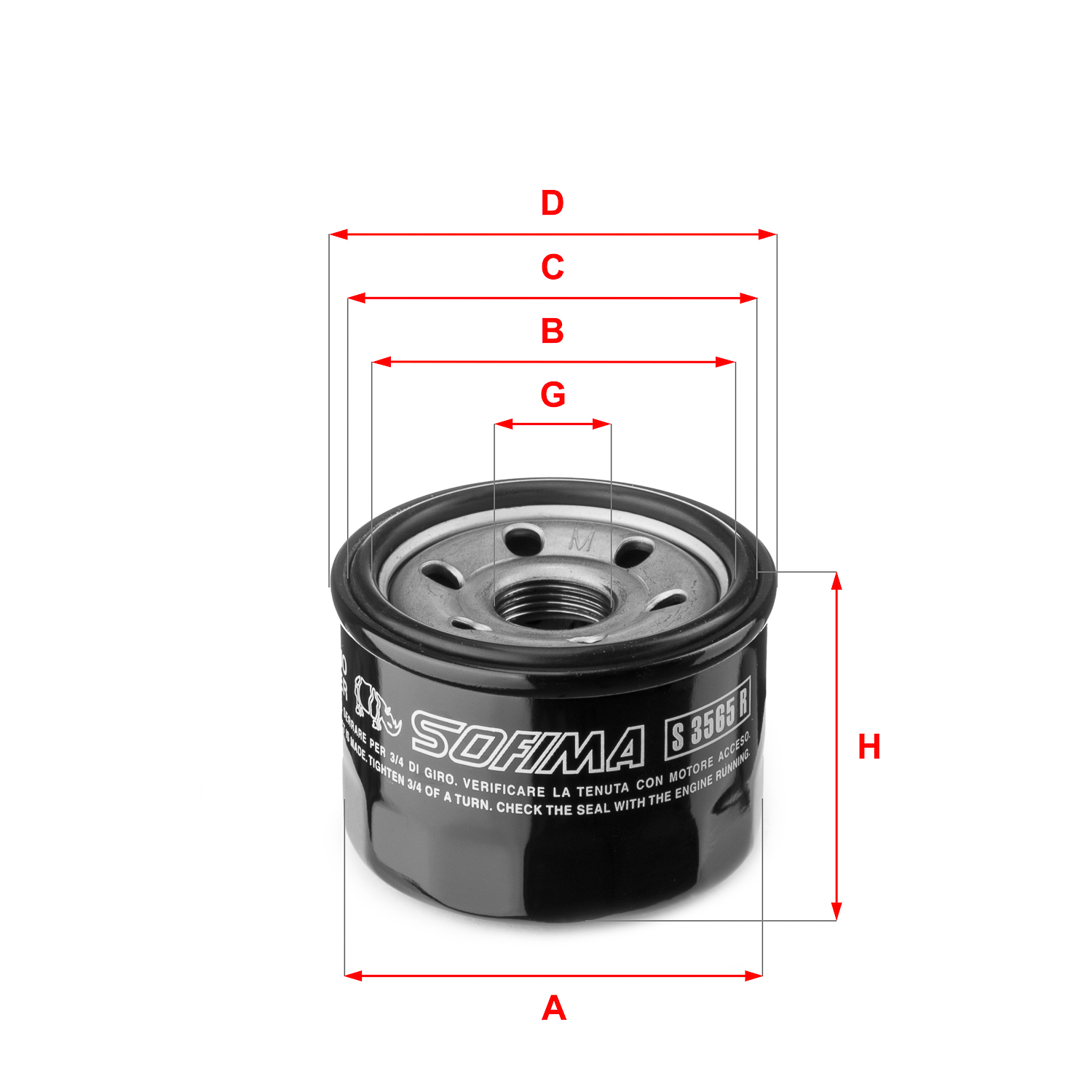 Filtru ulei S 3565 R SOFIMA