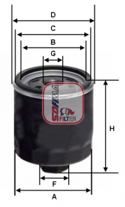 Filtru ulei S 3592 R SOFIMA