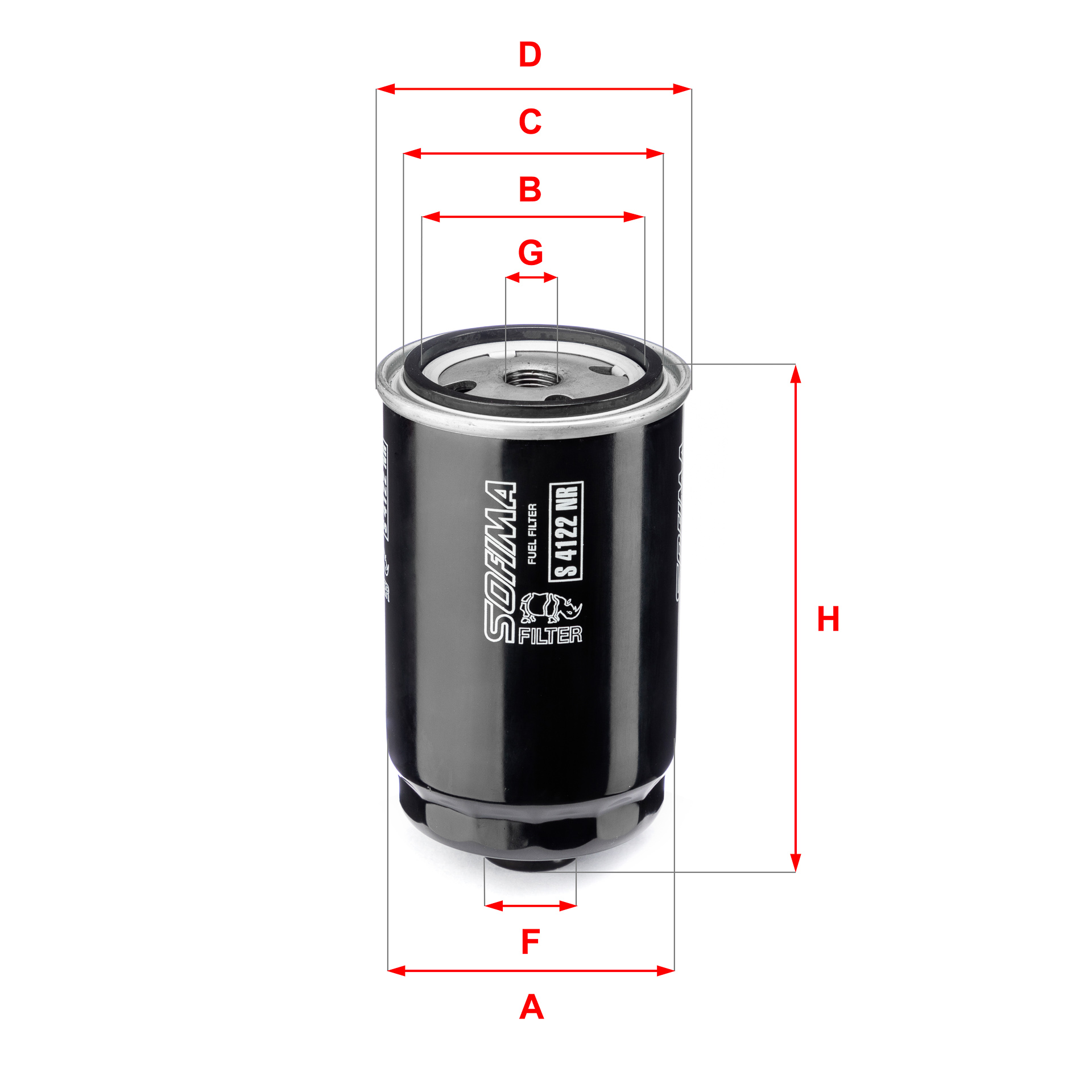 Filtru combustibil S 4122 NR SOFIMA