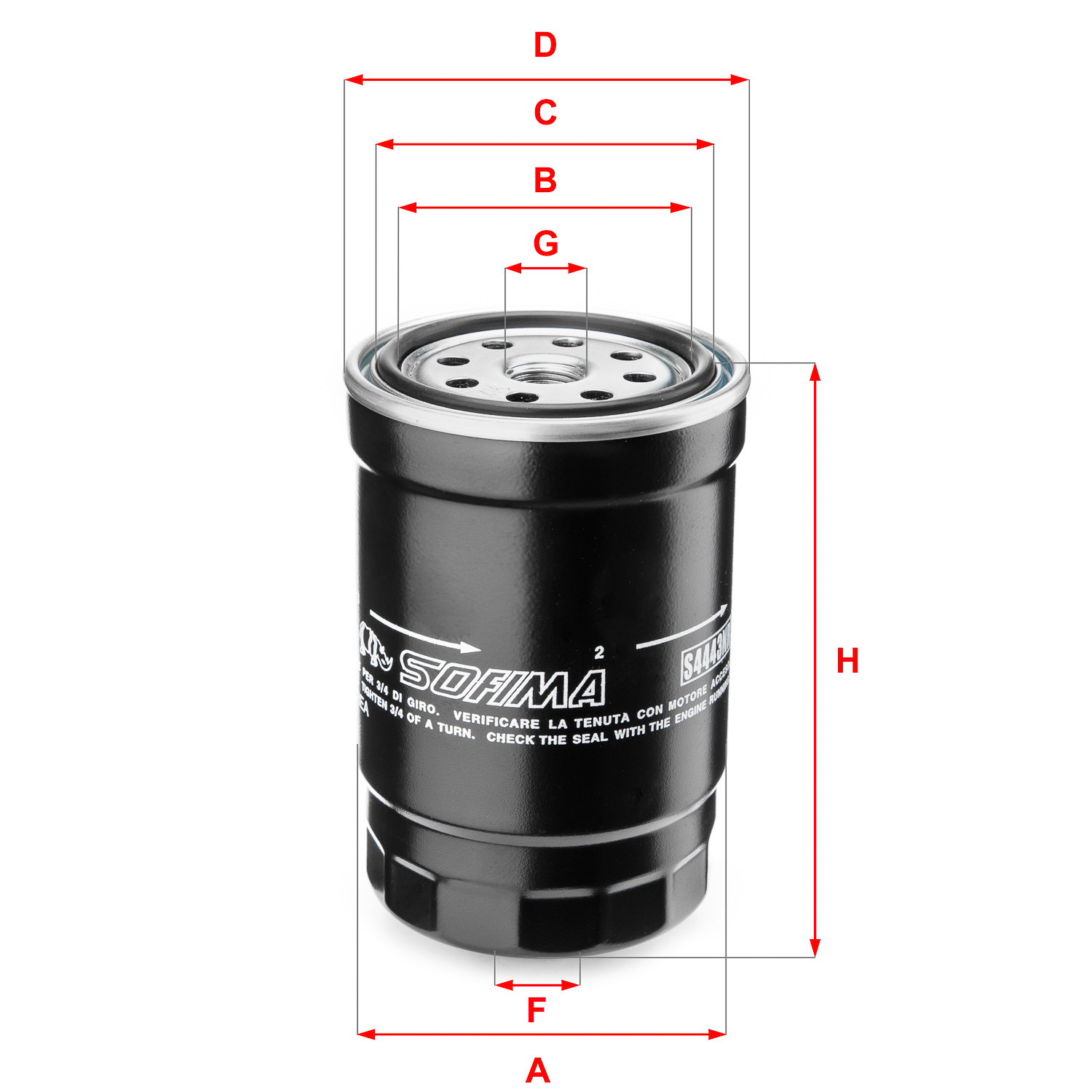 Filtru combustibil S 4443 NR SOFIMA