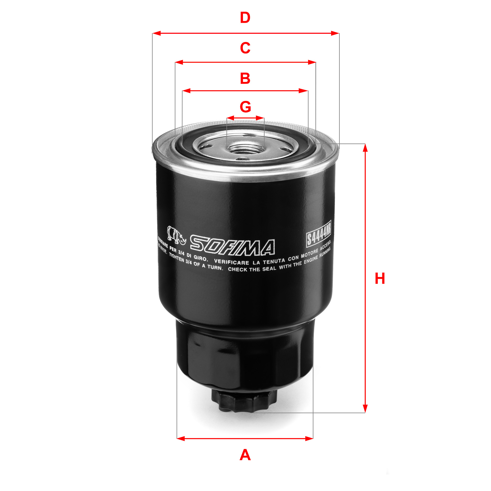 Filtru combustibil S 4444 NR SOFIMA