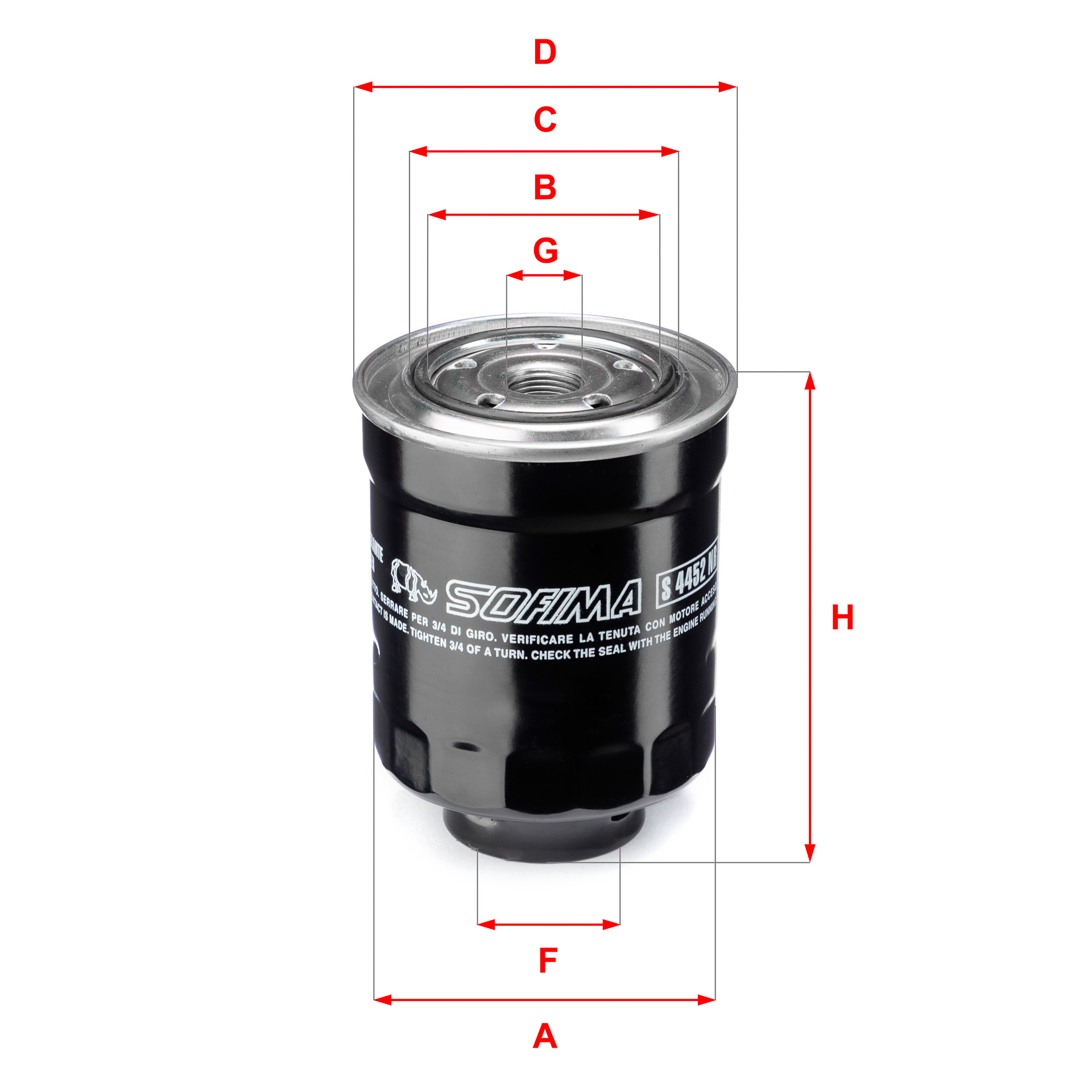 Filtru combustibil S 4452 NR SOFIMA