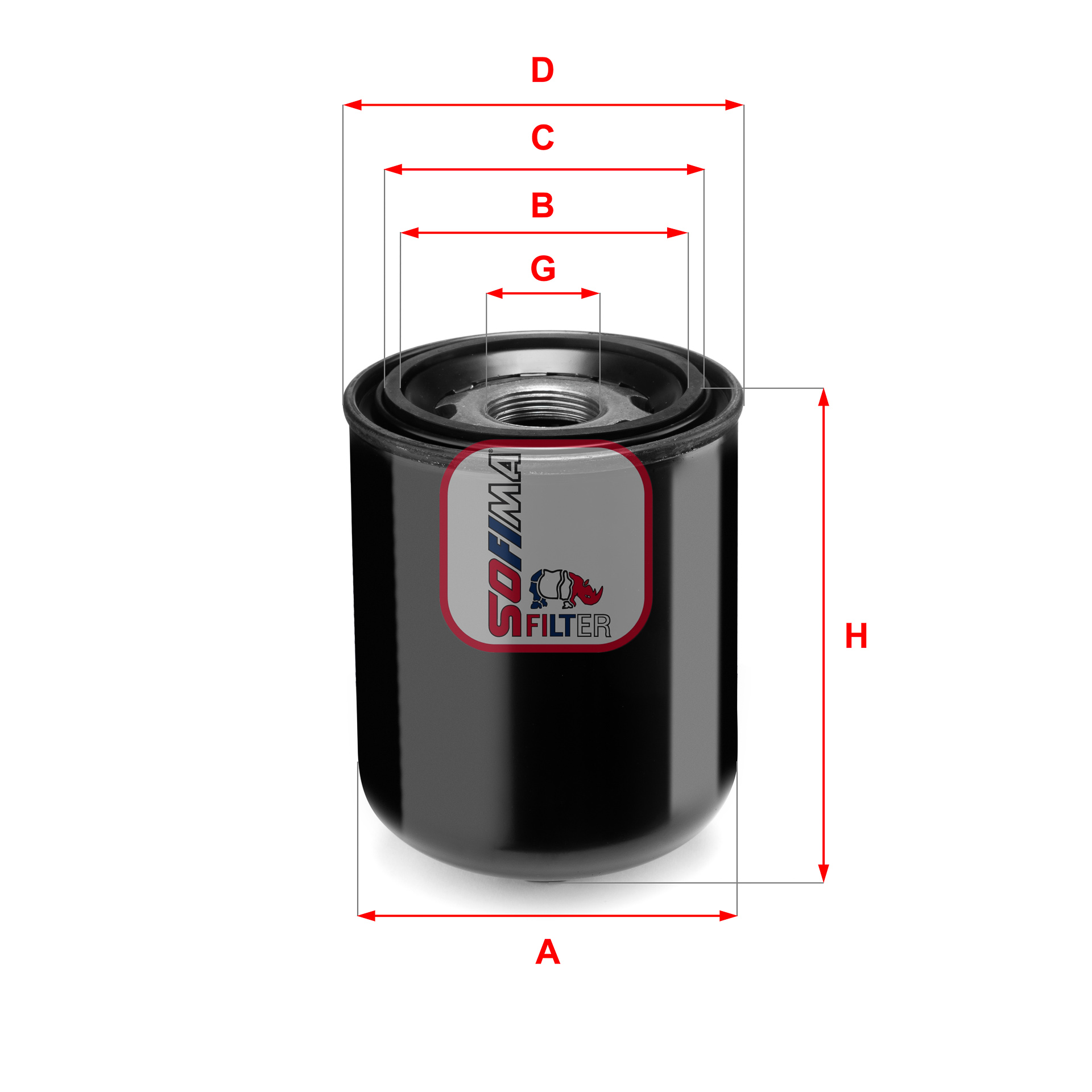 Element filtrant uscator aer, compresor S 7344 A SOFIMA