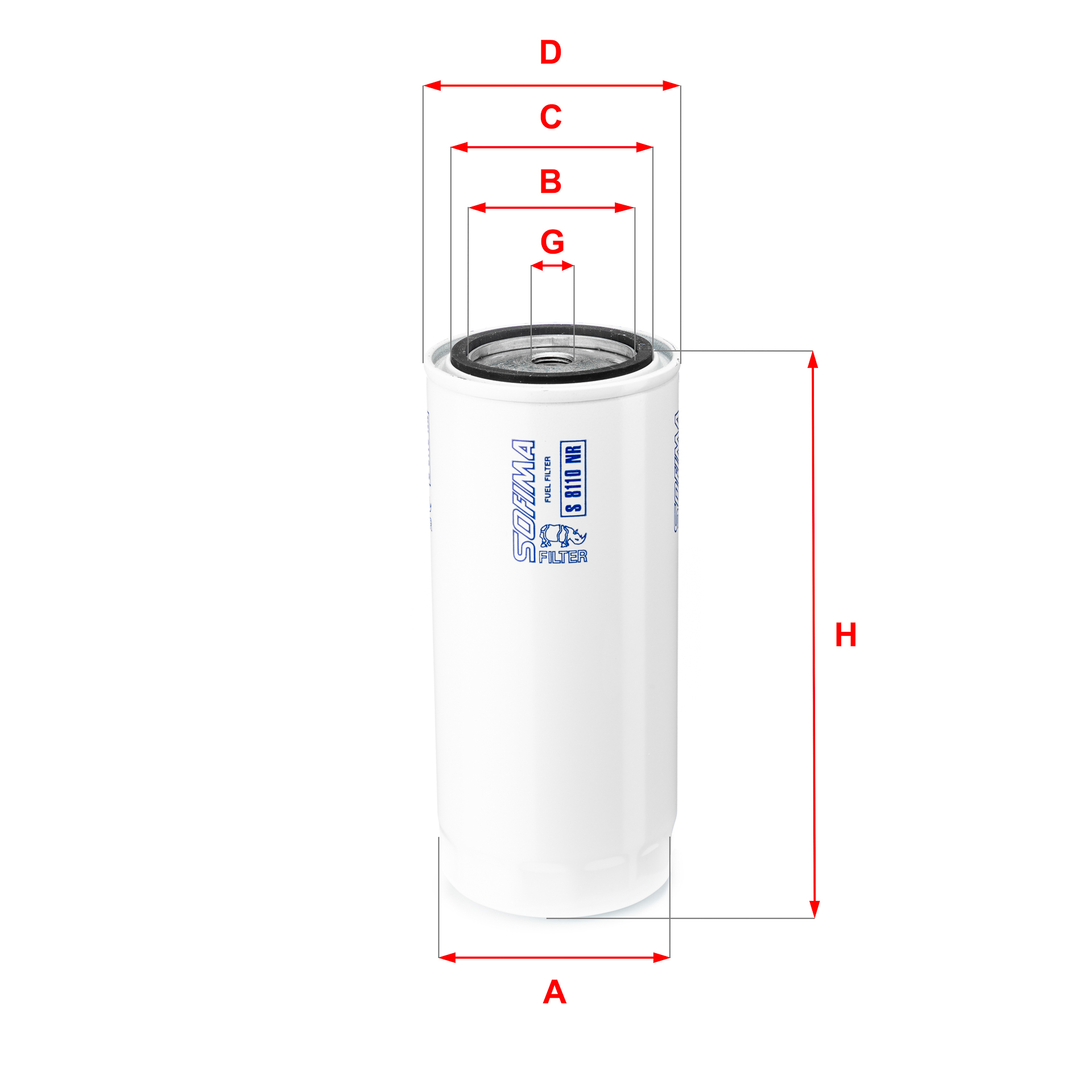 Filtru combustibil S 8110 NR SOFIMA