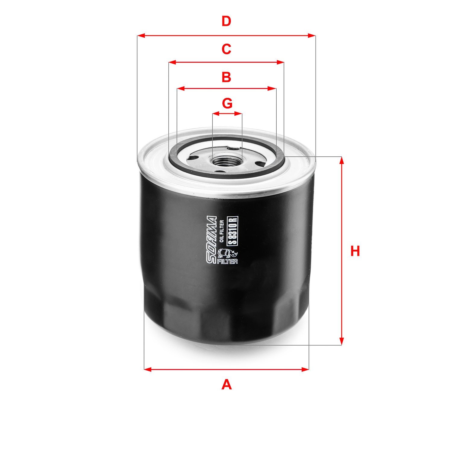 Filtru ulei S 8310 R SOFIMA