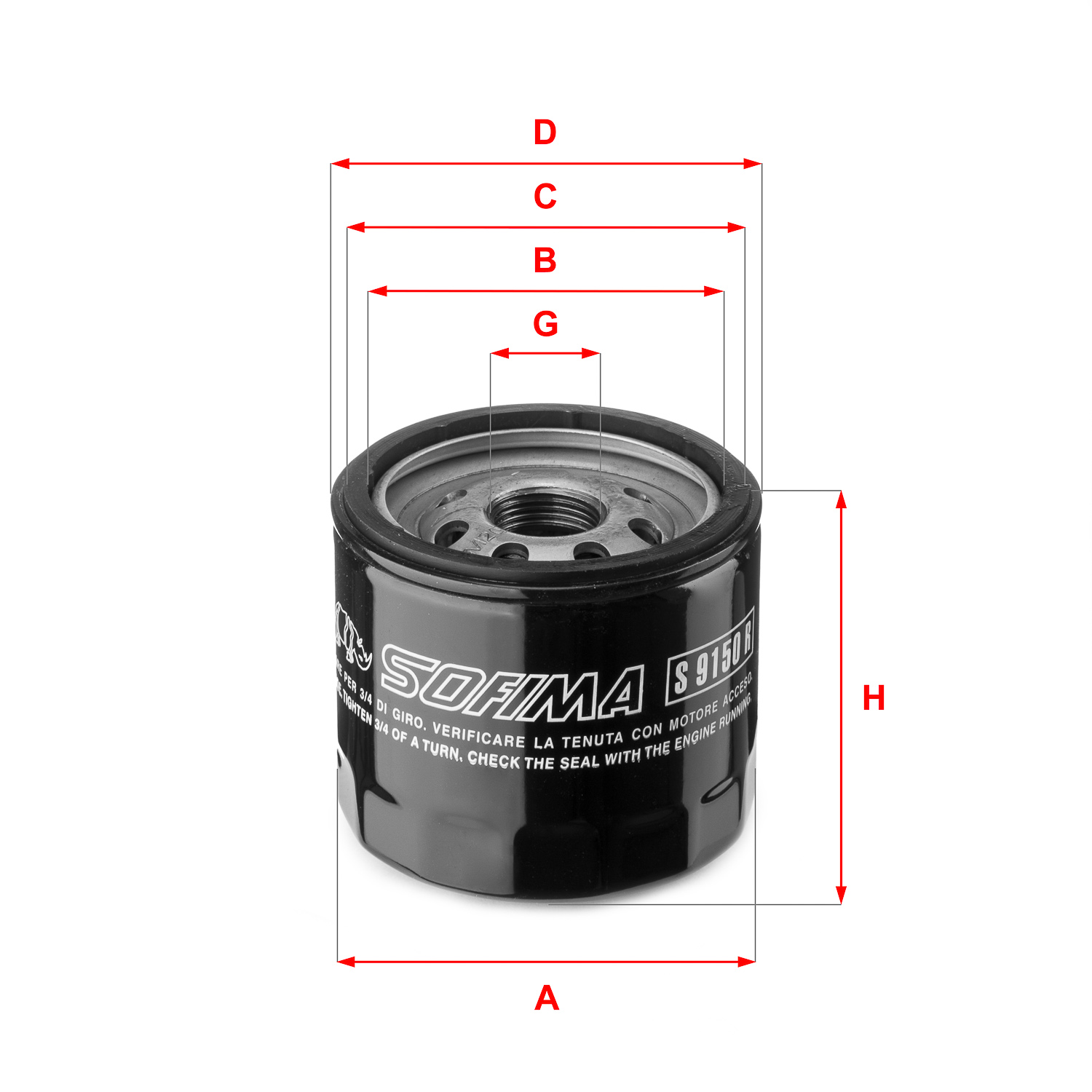 Filtru ulei S 9150 R SOFIMA