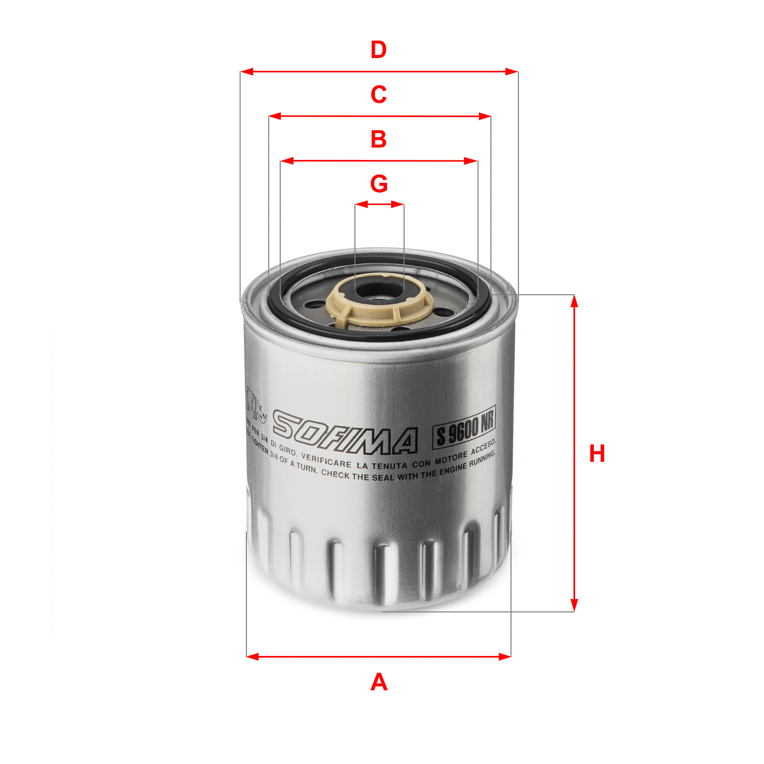 Filtru combustibil S 9600 NR SOFIMA