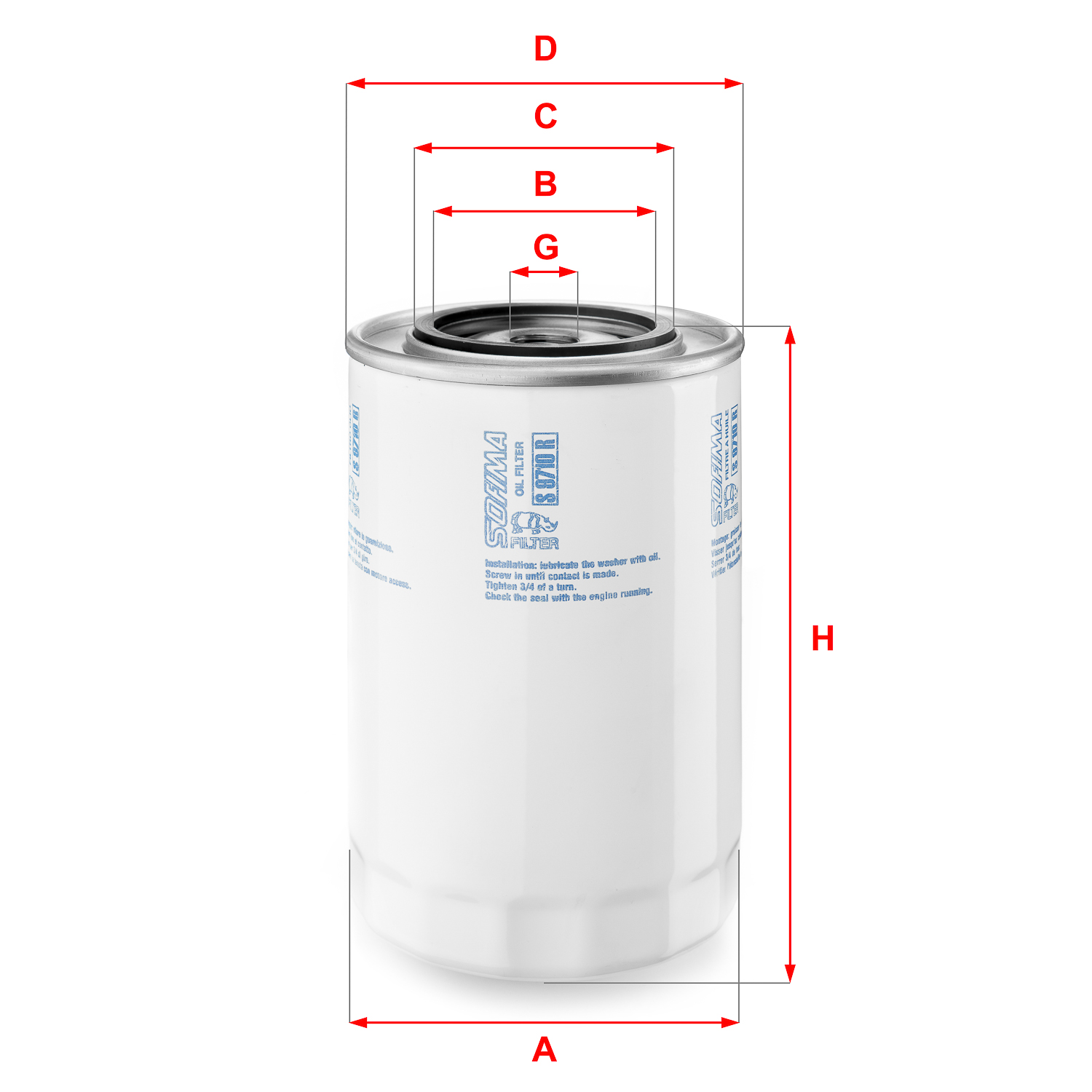 Filtru ulei S 9710 R SOFIMA