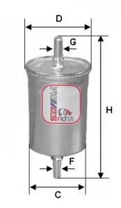 Filtru combustibil S 1848 B SOFIMA