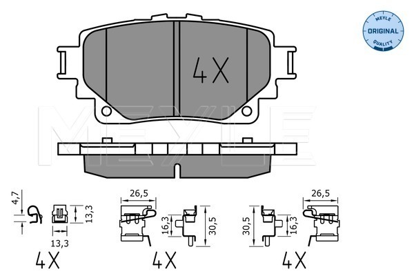 Set placute frana,frana disc 025 205 8215 MEYLE