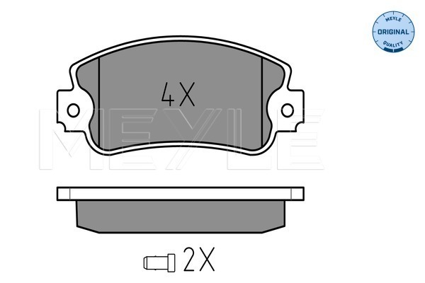 Set placute frana,frana disc 025 209 5018/W MEYLE