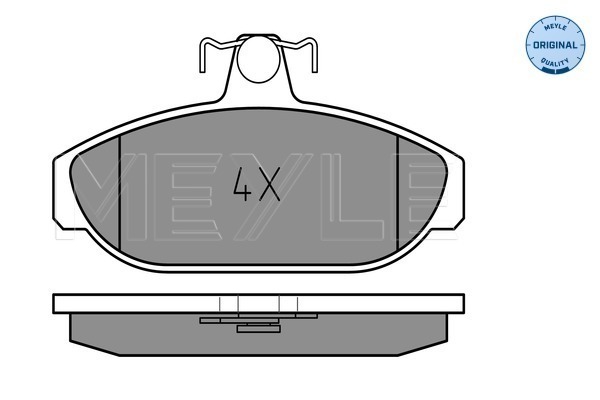 Set placute frana,frana disc 025 212 6617 MEYLE