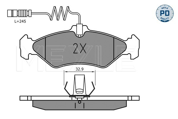 Set placute frana,frana disc 025 216 2117/PD MEYLE