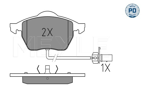 Set placute frana,frana disc 025 218 4919/PD MEYLE