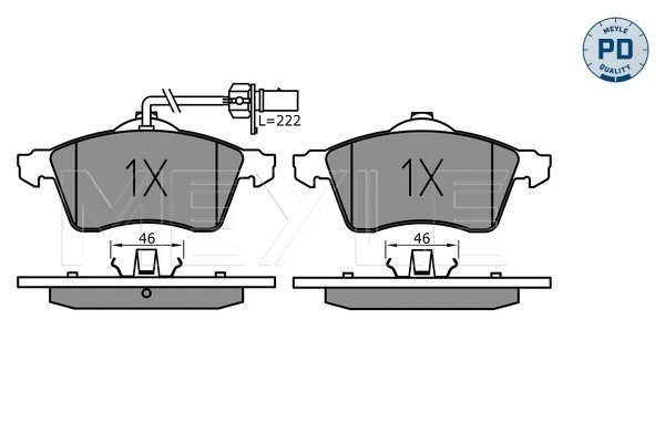 Set placute frana,frana disc 025 218 8519/PD MEYLE