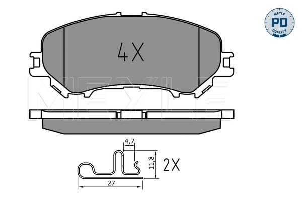 Set placute frana,frana disc 025 220 6518/PD MEYLE