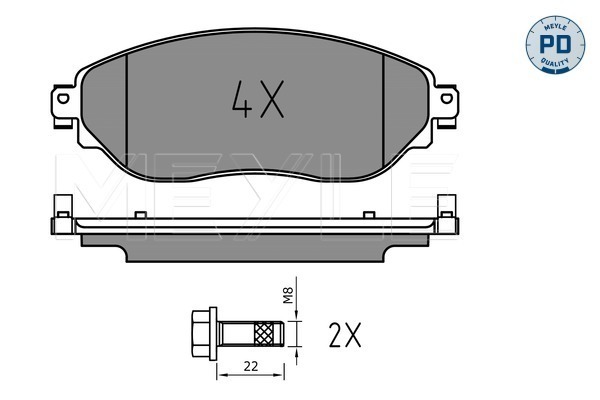 Set placute frana,frana disc 025 220 8718/PD MEYLE