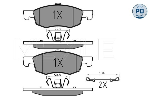 Set placute frana,frana disc 025 221 4317/PD MEYLE