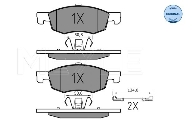 Set placute frana,frana disc 025 221 4317 MEYLE