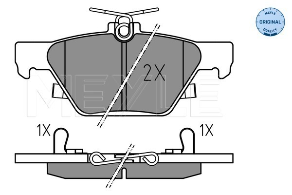 Set placute frana,frana disc 025 221 5814 MEYLE