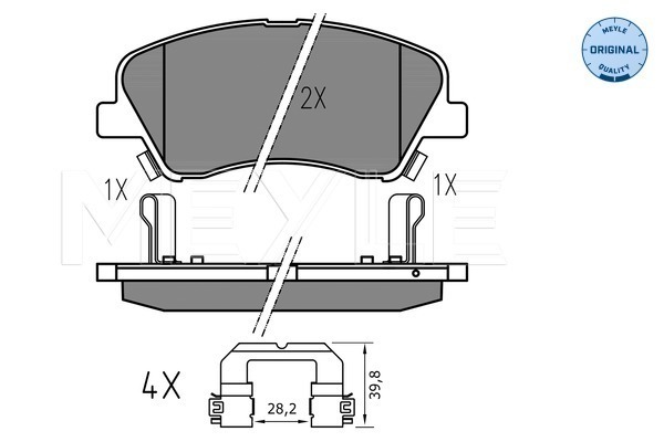 Set placute frana,frana disc 025 222 2818 MEYLE