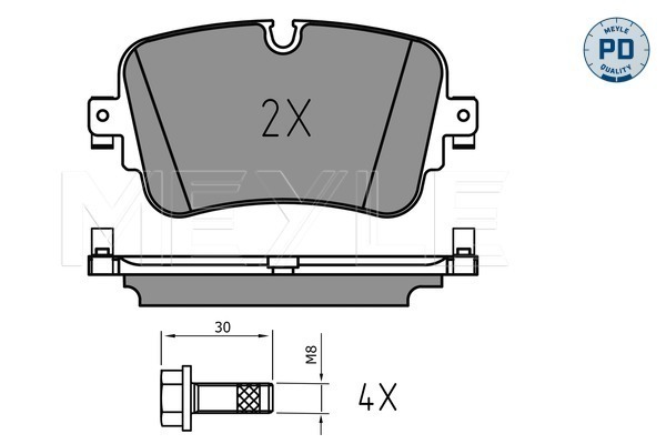 Set placute frana,frana disc 025 223 0717/PD MEYLE