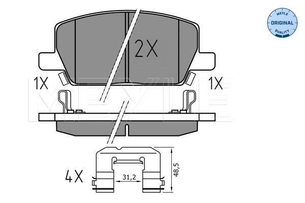 Set placute frana,frana disc 025 223 1119 MEYLE