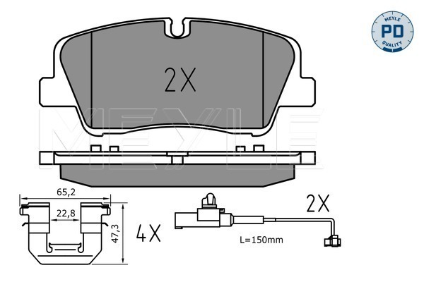 Set placute frana,frana disc 025 223 7017/PD MEYLE