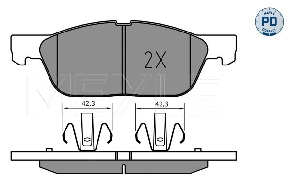 Set placute frana,frana disc 025 224 1219 MEYLE