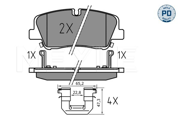 Set placute frana,frana disc 025 224 1817/PD MEYLE