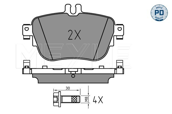 Set placute frana,frana disc 025 224 3716/PD MEYLE