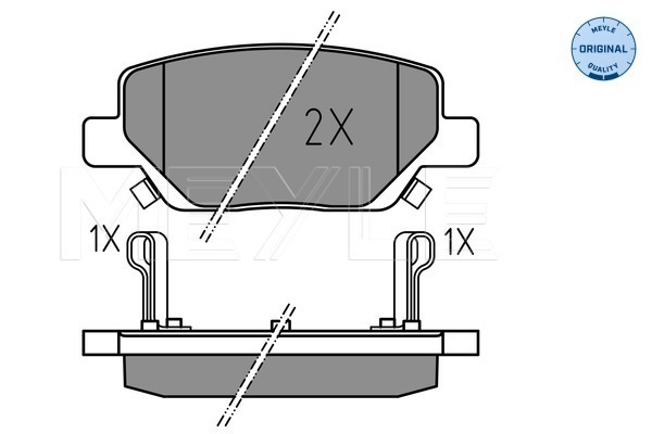 Set placute frana,frana disc 025 224 4918 MEYLE