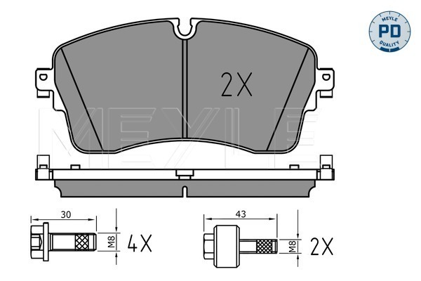 Set placute frana,frana disc 025 224 8517/PD MEYLE