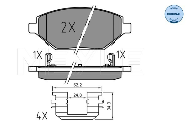 Set placute frana,frana disc 025 225 2218 MEYLE