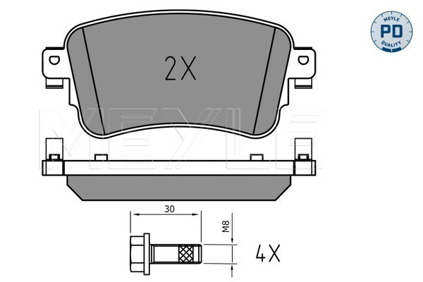 Set placute frana,frana disc 025 225 8818/PD MEYLE
